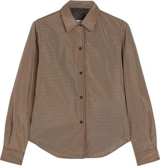 Aspesi Glue Shirt Jacket - Dames - Zomerjassen - Bruin - S - Leer - Jassen