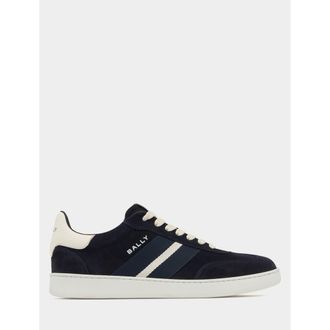 Bally Retro Crest Sneaker in Calf Suede in Blue at Nordstrom, Size 40