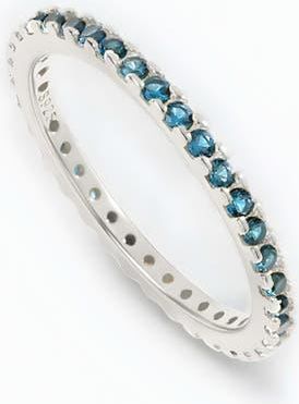 Mint & Lily September Birthstone Eternity Stacking Ring in 925 Sterling Silver at Nordstrom, Size 8