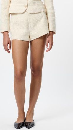 French Connection Structured Tweed Curved Shorts in Ecru at Nordstrom, Size 14