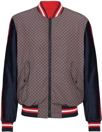 Balmain PB-monogram bomber jacket - men - Polyester - 48 - Purple