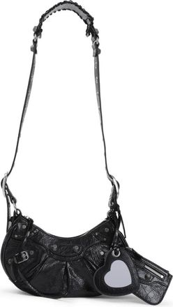 Balenciaga Zwarte XS Schoudertas met Gevlochten Band - Dames - Schoudertassen - Zwart - ONE Size - Leer - Tassen