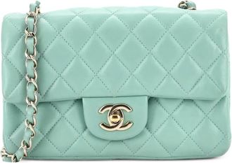 Chanel Classic Single Flap Bag Quilted Lambskin Mini crossbody bag - Verde