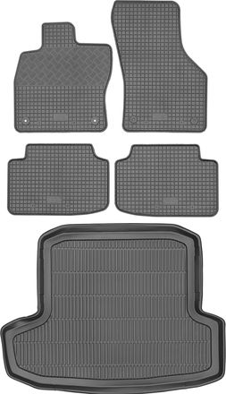 OEM Juego De Alfombrillas De Goma Para Skoda Octavia Iii Kombi (2013-2020) + Alfombrilla Para El Maletero
