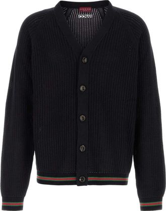 Gucci Navy Blue Crochet Cardigan