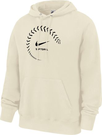 Nike Mens Swoosh Club Softball Fleece Hoodie in White | M31233P489NKSB-SAI