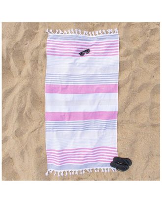 Superior Discontinued Superior Meera Stripe Fouta Lightweight Beach Cotton Towel With Tassels