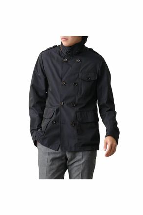Moorer Double Breasted Jacket In Blu
