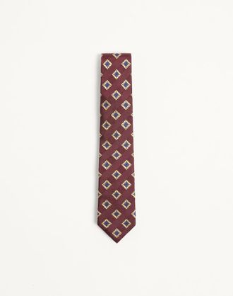 Valentino Garavani Valentie Patterned Tie In Silk, Wool, And Jacquard