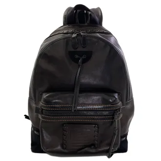 Coach Black Leather Backpack (Pre-Owned)