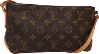 Louis Vuitton Trotteur Brown Canvas Shoulder Bag (Pre-Owned)