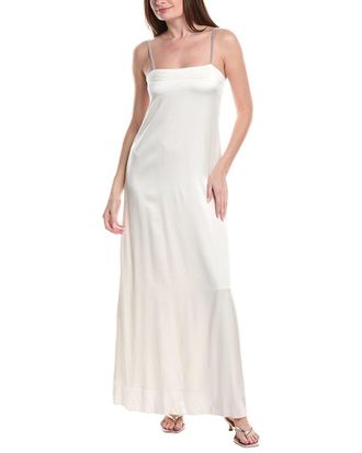 Fabiana Filippi Lingerie Strap Silk-Blend Maxi Dress