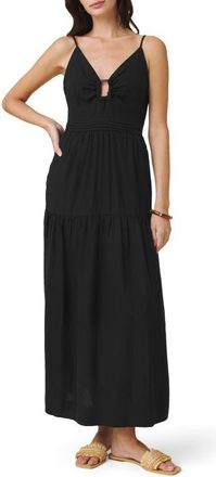 Splendid Darcy Sleeveless Tiered Maxi Dress in Black at Nordstrom, Size X-Large