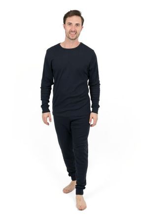 Leveret Mens Cotton Solid Matching Family Pajamas in Navy at Nordstrom, Size Xxx-Large