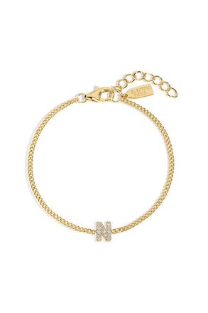 Electric Picks Initial Bracelet in Gold - N at Nordstrom, Size 6.5