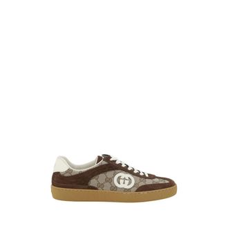Gucci Sneakers, male, Brown, 5 1/2 UK, GG Trainers with Suede Details