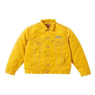SUPREME FW19 Week 9 x Levis Nylon Trucker Jacket Crossover Denim Unisex Yellow SUP-FW19-840