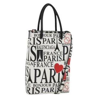 Balenciaga Pre-owned Tote Bags, female, White, Size: ONE SIZE Pre-owned Vintage Shoulder Bag