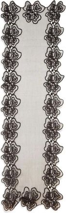 Markarian Sciarpa Gillian Georgette a fiori - Nero