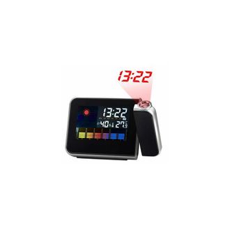Trade Shop Trade Shop - Sveglia Igrometro Digitale Laser Orologio Temperatura Per Umidita Allarme Data