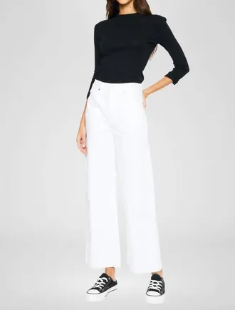 Kancan Mara Ultra High Rise 90s Wide Leg Jeans In White