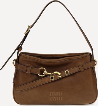 Miu Miu Leather Shoulder Bag with buckle detail Female UNI