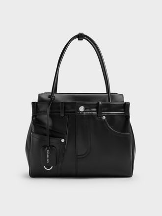 Charles & Keith Arita Jeans Tote Bag