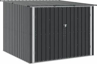 vidaXL Cobertizo Para Bicicletas 3 Pcs Antracita 215 X 206 X 157 Cm Vidaxl