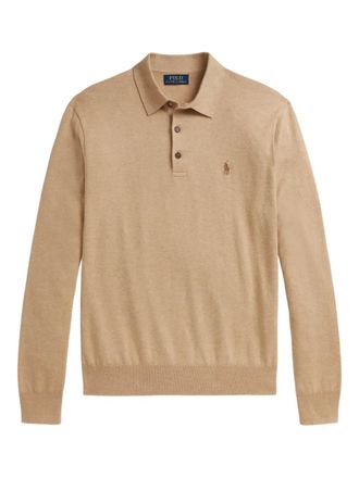 Polo Ralph Lauren long-sleeve polo-collar sweater - Neutrals