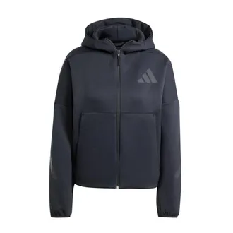 adidas (WMNS) adidas Z.N.E. Full-Zip Hoodie Asia Sizing Black JE7848