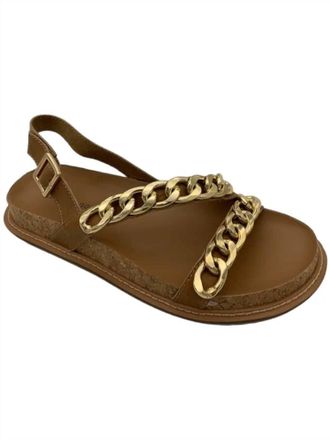 Kelsi Dagger Womens Chain Sandals In Script Tan