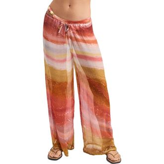Vitamin A Petra Stripe Cover-Up Pants in Terra Forms at Nordstrom, Size X-Small