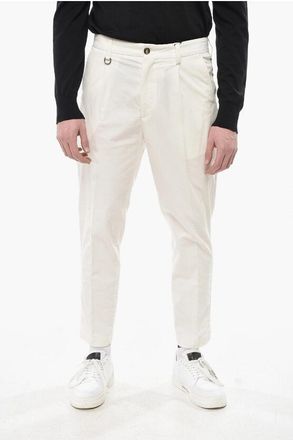 Paolo Pecora DUOMO Velour Chino Trousers with Single Pleat size 48