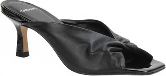 Carrano Womens Sage Slide Leather Patent Sandal In Black