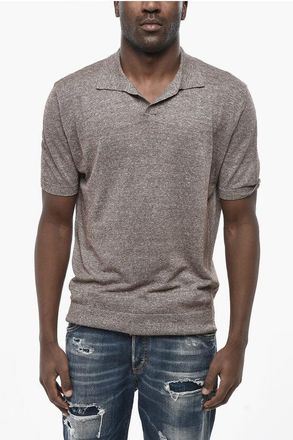 Altea Open-Collar Cotton and Linen Polo size Xxl