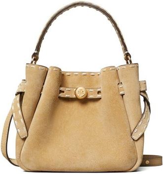 Tory Burch Mini Romy Suede Bucket Bag in Butter at Nordstrom