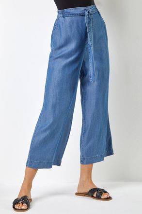 Roman Waist Tie Detail Culottes