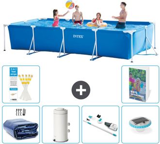 Intex Piscina Con Estructura Rectangular - 450x220x84 Cm - 7-piezas S30