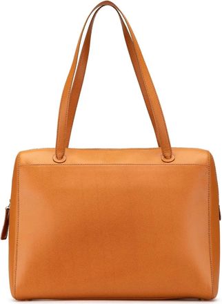 Chanel Borsa tote in pelle di vitello pieno fiore 1997-1999 - Marrone