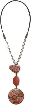 Maliparmi Prints Inside Resins Ketting - Dames - Kettingen - Roze - ONE Size - Leer - Accessoires