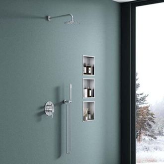 OEM Nicho De Ducha Alicatable De 32x32 Cm, Estante De Pared Empotrado De Acero Inoxidable, 1 Pieza (blanco) -crezuo