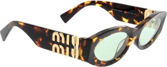 Miu Miu Accessoires, unisex, Bruin, ONE Size, Mu 11Ws Zonnebrillen