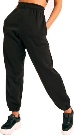 SS7 Womens Semi Oversized Sweat Pants Joggers Black