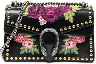 Gucci Pre-owned Womens Small Dionysus Chain Crossbody Shoulder Bag - Black - One Size