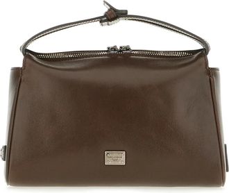 Dolce & Gabbana Vittoria Tempesta Schoudertas - Heren - Handtassen - Bruin - ONE Size - Leer - Tassen