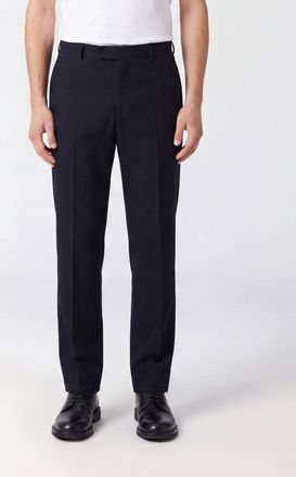 Pantaloni Torino Pantaloni sartoriali slim fit in lana vergine e cotone con chiusura decentrata