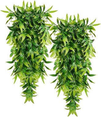 OEM Paquete De 2 Plantas Colgantes Artificiales, Enredaderas De Hiedra Falsas Para Dormitorio, Boda, Patio