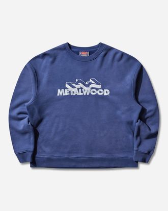 Metalwood Studio Men s Mountaineer Crewneck Sweatshirt Navy