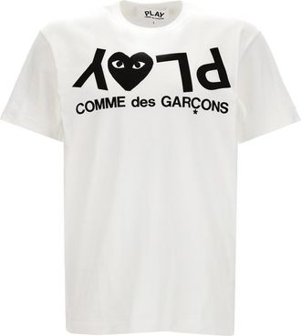 Comme Des Gar&ccedil;ons White Logo Cotton T-Shirt