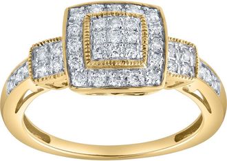 LuvMyJewelry Lunaris 0.45 Ct 10K Gold Diamond Ring in 10K Yellow Gold at Nordstrom, Size 7